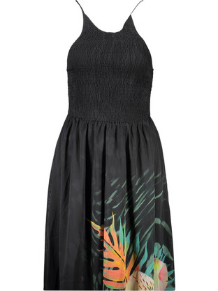 Desigual Mini Καλοκαιρινό Καθημερινό Φόρεμα Floral Μαύρο 26SWVW66-2000