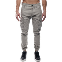 Cover Ανδρικό Παντελόνι Cargo Joggers Ελαστικό Κανονική Εφαρμογή Γκρι F0186-32