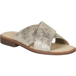 Clarks Δερμάτινα Γυναικεία Σανδάλια Χρυσά 26150054