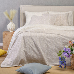 Melinen Σετ Σεντόνια King Size Βαμβακερά 260x270 Ultra Line Coral Light Grey