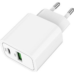 Mobile Origin MO12 Φορτιστής χωρίς Καλώδιο με Θύρα USB-A & Θύρα USB-C 20W Power Delivery White