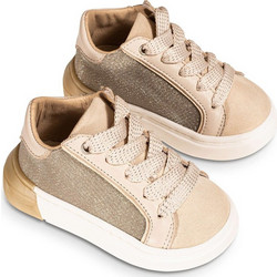 Babywalker Βαπτιστικά Sneakers για Κορίτσι Δερμάτινα Ανατομικά Χρυσά EXC5850-2