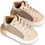 Babywalker Βαπτιστικά Sneakers για Κορίτσι Δερμάτινα Ανατομικά Χρυσά EXC5850-2