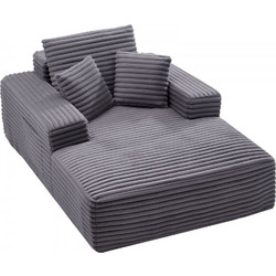 Vevor Πολυθρόνα Relax Βελούδινη Γκρι 1380