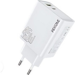Wekome WP-U64 Φορτιστής χωρίς Καλώδιο με Θύρα USB-A & Θύρα USB-C 45W