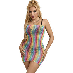 Subblime Sexy Φόρεμα Διχτυωτό Πολύχρωμο D-241394