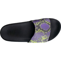 Superdry Γυναικείες Παντόφλες Καλοκαιρινές Flatforms Αντιολισθητικές Κολυμβητηρίου Μαύρες Μωβ WF310015A-M1M