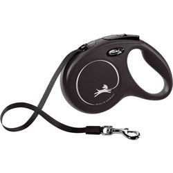 Flexi New Classic Πτυσσόμενο Λουρί Σκύλου έως 25kg 5m Μαύρο