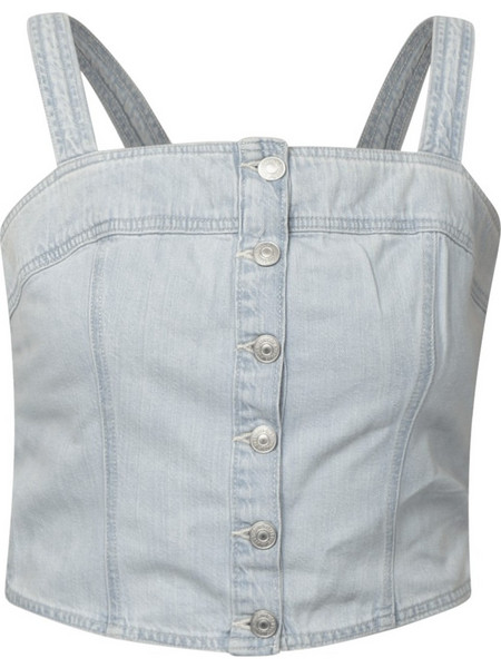 Levi's Γυναικείο Καλοκαιρινό Crop Top Τζιν Γαλάζιο A7614-0000