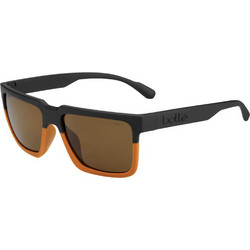 Bolle 12556 Γυαλιά Ηλίου Τετράγωνα Κοκάλινα Μαύρα με Καφέ Φακό