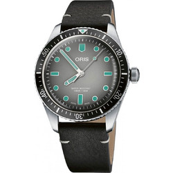 Oris Ανδρικό Ρολόι Αυτόματο με Μαύρο Δερμάτινο Λουράκι 40530752089