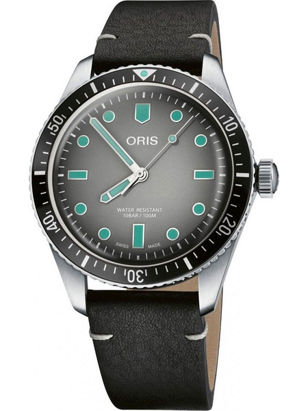 Oris Ανδρικό Ρολόι Αυτόματο με Μαύρο Δερμάτινο Λουράκι 40530752089