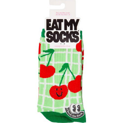 Eat My Socks Cherry Ανδρικές Κάλτσες Ψηλές με Σχέδια Πράσινες EMSSAFLATCHE