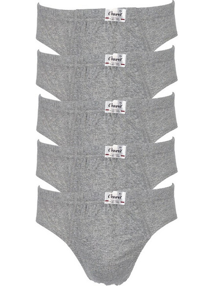 Onurel Ανδρικά Σλιπ Βαμβακερά Γκρι 5Pack 303