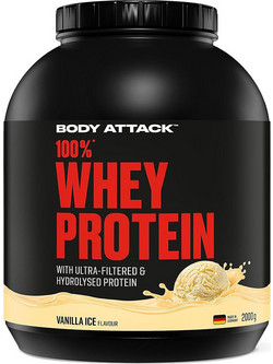 Body Attack 100% Whey Vanilla Ice Πρωτεΐνη Ορού Γάλακτος Γράμμωσης 2kg