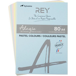 Rey Adagio - Mix Pastel Χαρτί Α4 80gr/m² 200 Φύλλα Πολύχρωμο 42005