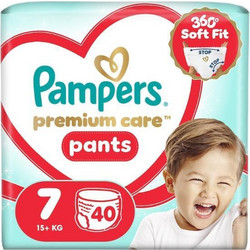 Pampers Premium Pants Πάνες Βρακάκι No7 15+kg 40τμχ