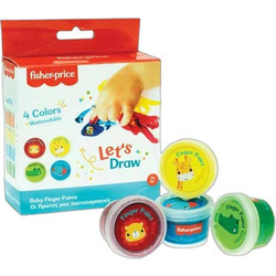 Fisher-Price Σετ Δακτυλομπογιές 4x50ml 321-00004