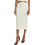 Guess Nerea Μίντι Φούστα Υφασμάτινη Pencil Εκρού E6GD04KG322-G047