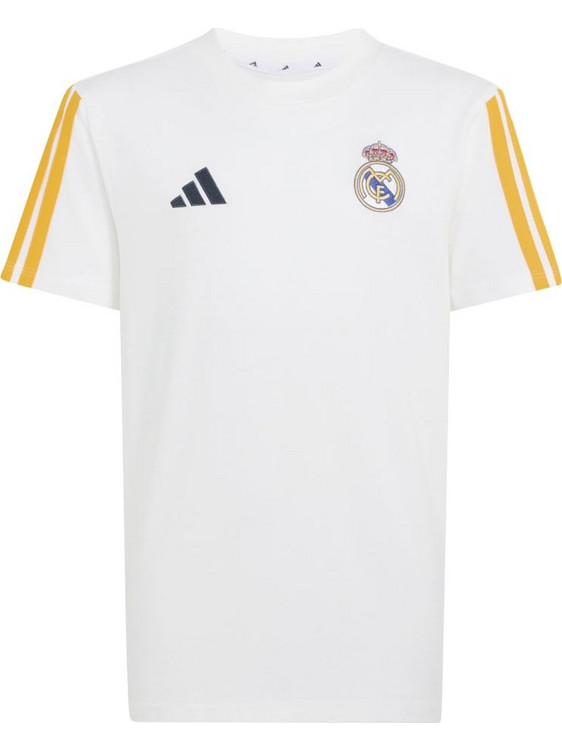 Adidas Real Madrid Παιδικό T-Shirt Κοντομάνικο Λευκό Κίτρινο KG2954