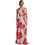 Fibes Fashion Maxi Καλοκαιρινό Φόρεμα για Γάμο / Βάπτιση Floral Κρουαζέ Κοραλί 05-9499