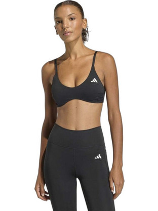 Adidas Optime Essentials Workout Αθλητικό Μπουστάκι με Χαμηλή Στήριξη & Αφαιρούμενη Ενίσχυση Μαύρο JZ2198