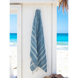 Linea Home Riviera Πετσέτα Παρεό Θαλάσσης Πετρόλ 90x170cm