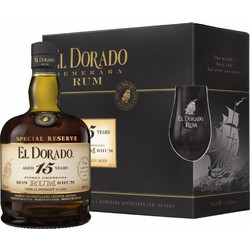 El Dorado Ρούμι 15 Ετών 700ml Με Ποτήρια