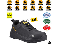 CAT Inductor Mesh Low Αθλητικά Παπούτσια Ασφαλείας S3 Αδιάβροχα Μαύρα