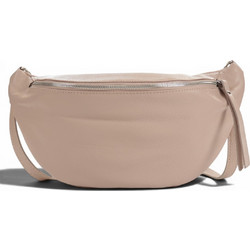 Passaggio Leather Γυναικεία Τσάντα Χιαστί Δερμάτινη Nude με Στενό Λουρί 5611-KR-00-6