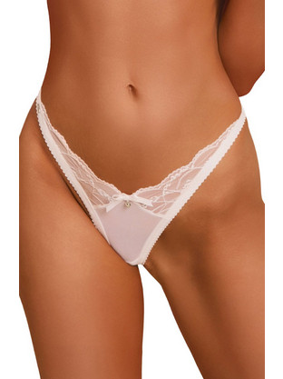 Obsessive Weddya Γυναικείο Sexy String με Δαντέλα Λευκό 5901688269879