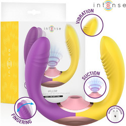 Intense Willow 3 in 1 Vibratror Διπλός Δονητής Μωβ Κίτρινος