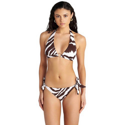 BLU4U Bikini Top Τριγωνάκι Animal Print Λευκό Καφέ 26366564D-18