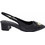 Piccadilly Γόβες Slingback Δερμάτινες με Χοντρό Χαμηλό Τακούνι Μαύρες 739091-5