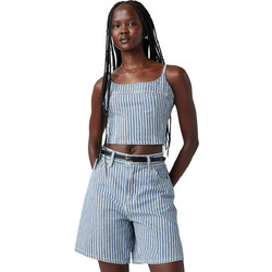 Levi's Γυναικείο Καλοκαιρινό Crop Top Τζιν Γαλάζιο 001SD-0001
