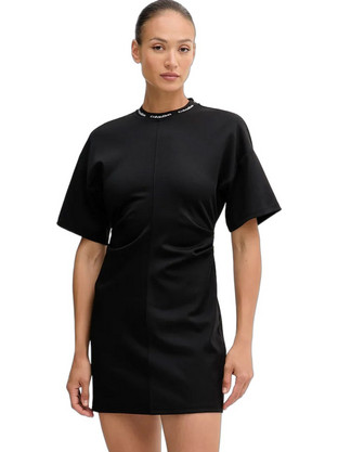 Calvin Klein Mini Καλοκαιρινό Καθημερινό Φόρεμα Μεταξωτό Μαύρο LV047G251G-UB1