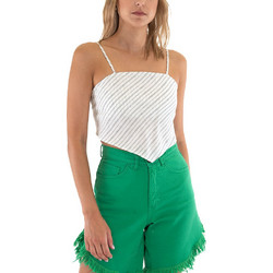 Only Γυναικείο Καλοκαιρινό Crop Top Βαμβακερό Λευκό 15260399