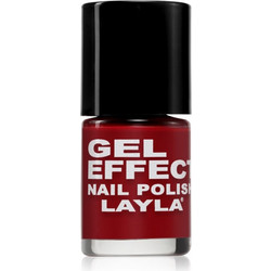 Layla Gel Effect 06 Power Red Gloss Βερνίκι Νυχιών Μακράς Διαρκείας Quick Dry 10ml