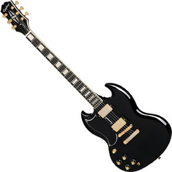 Epiphone SG Custom Left-Handed Ηλεκτρική Κιθάρα Double Cut με Μαγνήτες HH & Ταστιέρα Ebony Ebony Gold