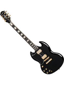 Epiphone SG Custom Left-Handed Ηλεκτρική Κιθάρα Double Cut με Μαγνήτες HH & Ταστιέρα Ebony Ebony Gold