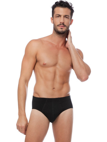 Minerva Ανδρικά Σλιπ Βαμβακερά Μαύρα 2Pack 90-20482-045
