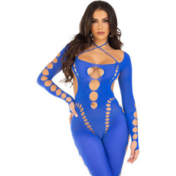 Leg Avenue Ολόσωμο Καλσόν Διχτυωτό Μπλε 714718570723