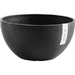Ecopots Brussels Γλάστρα Στρογγυλή Πλαστική Ανθρακί 30x14cm EBR74.001.30A