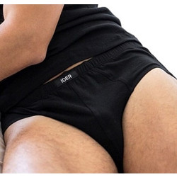 Ider Ανδρικά Σλιπ Βαμβακερά Μαύρα 2Pack 3523