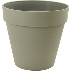 Sic Plast Deco Γλάστρα Εξωτερικού Χώρου Στρογγυλή Πλαστική Γκρι 14x13cm 7532283902