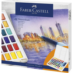 Faber-Castell Σετ Νερομπογιές με Πινέλο 48 Χρώματα 169748