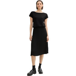Tom Tailor Midi Καλοκαιρινό Καθημερινό Φόρεμα Μαύρο 1043883-14482