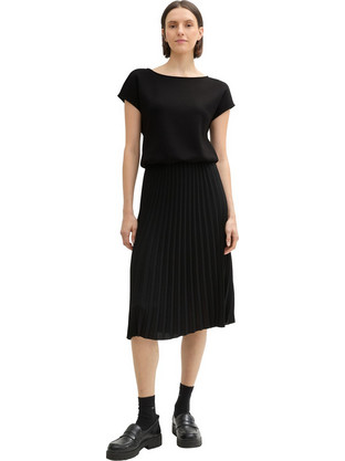Tom Tailor Midi Καλοκαιρινό Καθημερινό Φόρεμα Μαύρο 1043883-14482