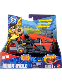 Mattel DC Robin Cycle Φιγούρα Δράσης για 4+ Ετών 15cm
