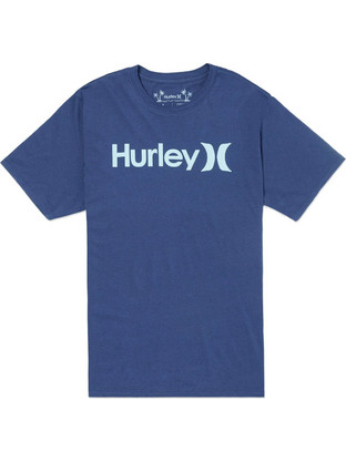 Hurley Ανδρικό Αθλητικό T-Shirt Navy Μπλε MTS0035030-H4053